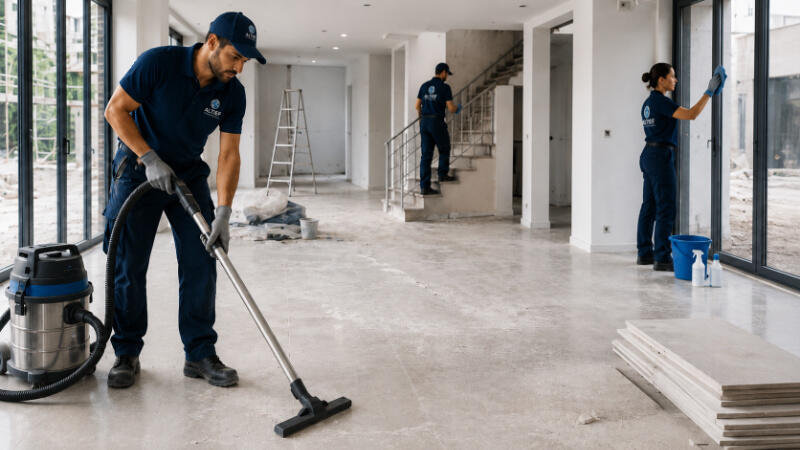 Baureinigung Renovierung einer modernen Büroumgebung